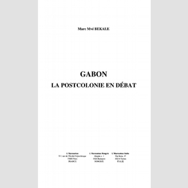 Gabon  la postcolonie en débat