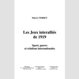 Les jeux interalliés de 1919