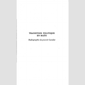 Transition politique en haïti