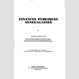 Finances publiques sénégalaises