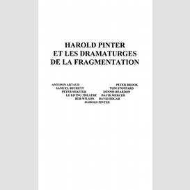 Harold pinter et les dramaturges de la f