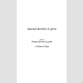 Journal derrière le givre