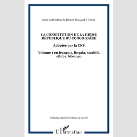 La constitution de la iiième république du congo-zaïre