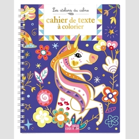 Cahier de texte a colorier