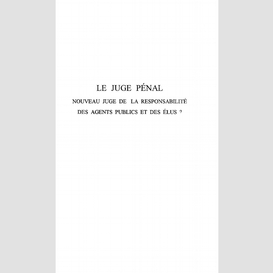 Le juge pénal