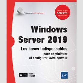 Windows server 2019 : les bases indispen