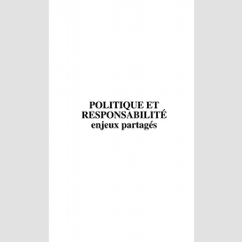 Politique et responsabilité