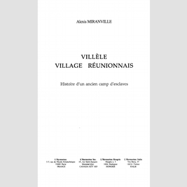 Villèle village rèunionnais