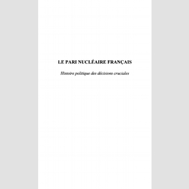 Pari nucléaire français