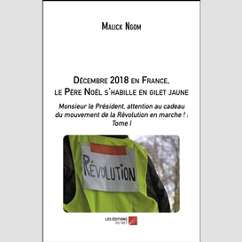 Décembre 2018 en france, le père noël s'habille en gilet jaune