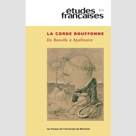 Études françaises. volume 51, numéro 3, 2015