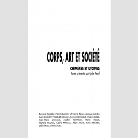 Corps, art et société