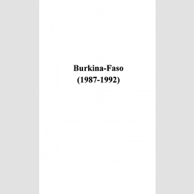 Burkina faso (1987-1992)