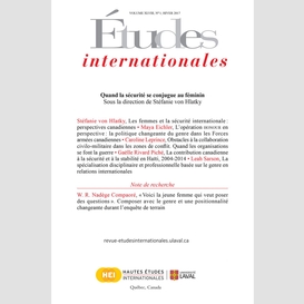 Études internationales. volume 48 numéro 1