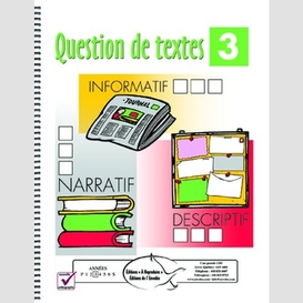 Question de texte 3