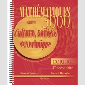 Mathematiques 3000 sec 4 corrige