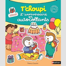 T'choupi l'anniversaire en autocollants