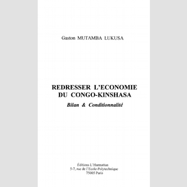 Redresser l' economie du congo-kinshasa