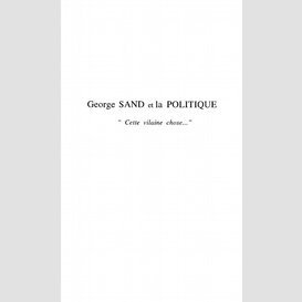 George sand et la politique