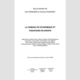 La criminalite economique et financiere en europe