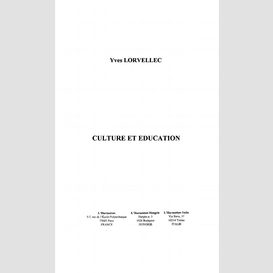 Culture et education
