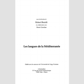 Les langues de la mediterranee