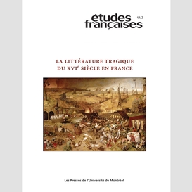 Études françaises. volume 44, numéro 2, 2008