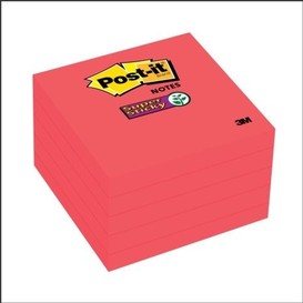 5/pqt post-it 3x3 450 fles/bloc rouge