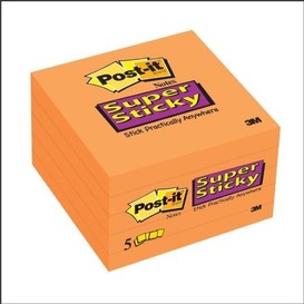 5/pqt post-it 3x3 450 fles/bloc orange