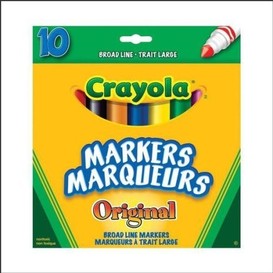 10/pqt gros marqueur permanent crayola