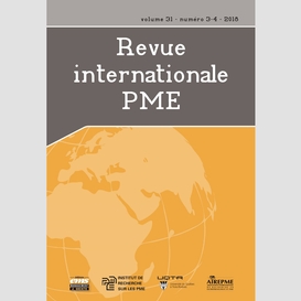 Revue internationale p.m.e.. vol. 31 no. 3-4,  2018