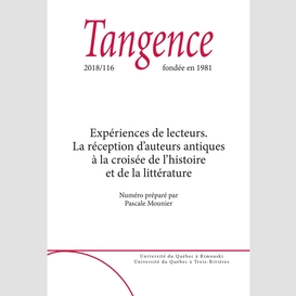 Tangence. no. 116,  2018