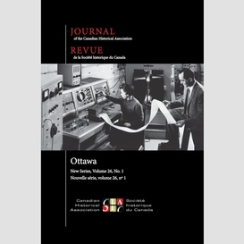 Journal of the canadian historical association. vol. 26 no. 1,  2015