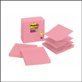 5/pqt post-it ligne 4x4 rose pop-up