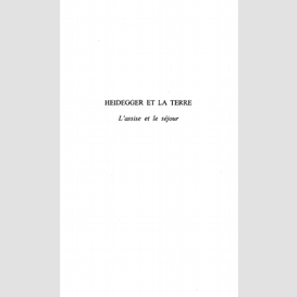 Heidegger et la terre