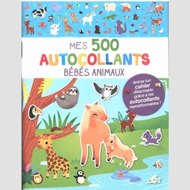 500 autocollant  bebes animaux