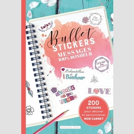 Bullet stickers messages 100% bonheur