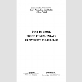 Etat de droit, droits fondamentaux et diversite culturelle