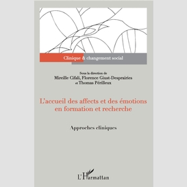 L'accueil des affects et des émotions en formation et recherche