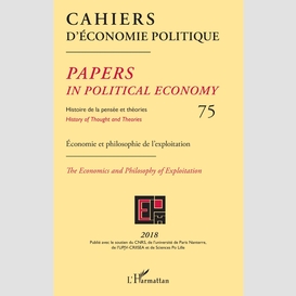Cahiers d'économie politique 75