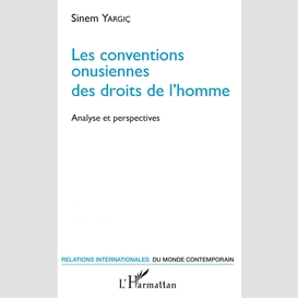 Les conventions onusiennes des droits de l'homme