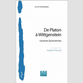 De platon à wittgenstein