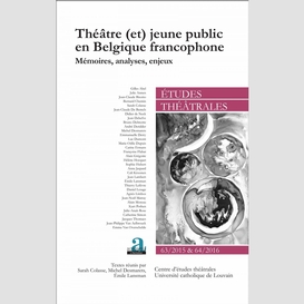 Théâtre (et) jeune public en belgique francophone