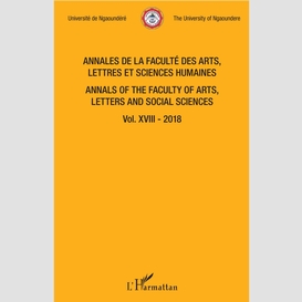 Annales de la faculté des arts, lettres et sciences humaines vol xviii - 2018