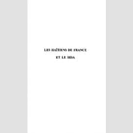 Les haïtiens de france et le sida