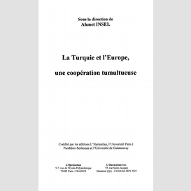 La turquie et l'europe