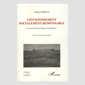 L'investissement socialement responsable