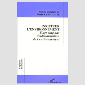 Instituer l'environnement