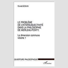 Le problème de l'intersubjectivité dans la philosophie de merleau-ponty