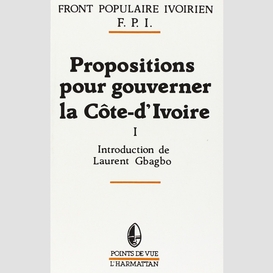 Propositions pour gouverner la côte-d'ivoire